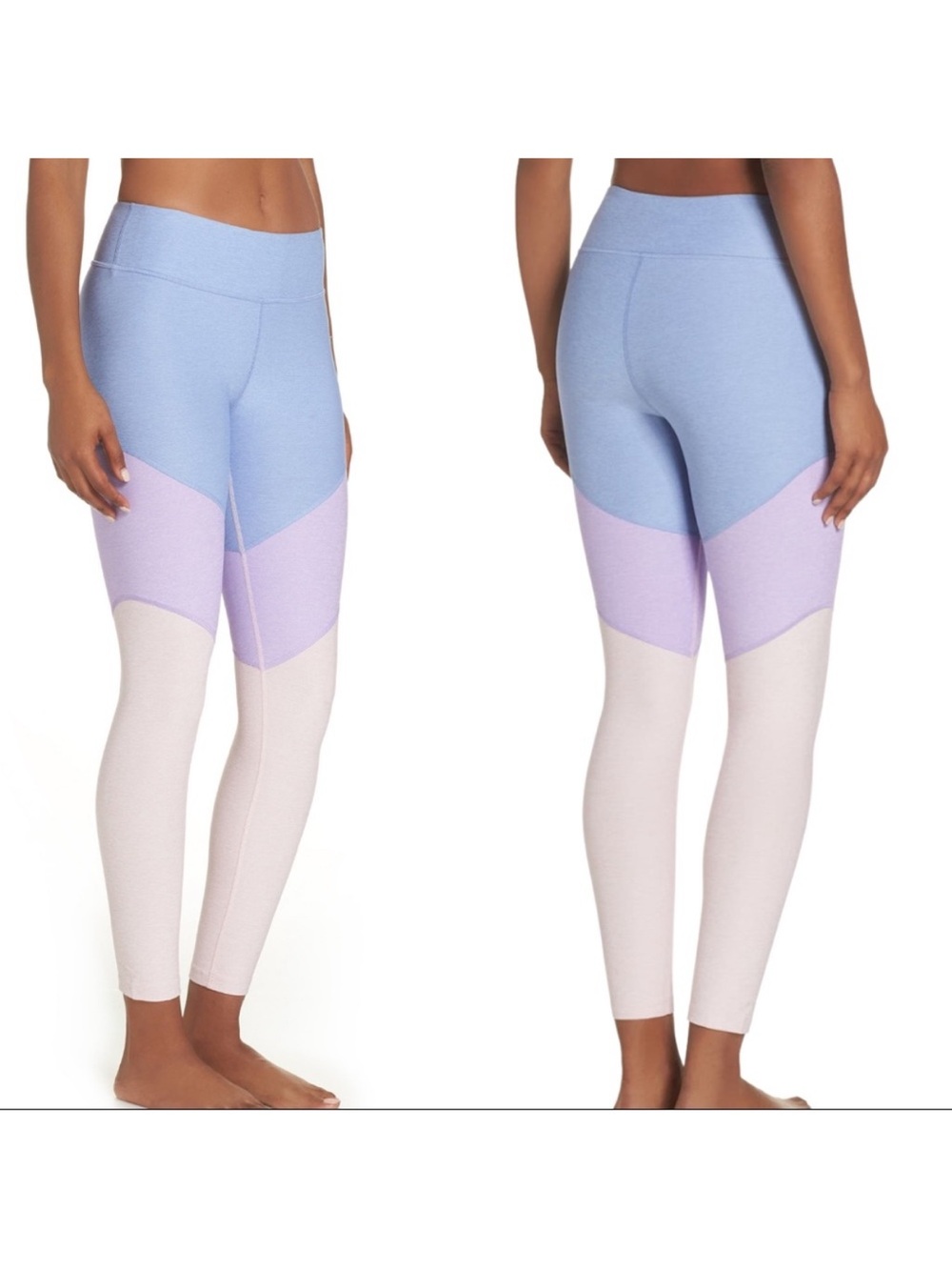 Outdoor Voices 7/8 Springs Leggings Lavender/Blue/Pink Colorblock Activewear S